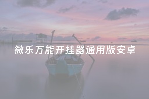 微乐万能开挂器通用版安卓（微乐开挂神器安装）