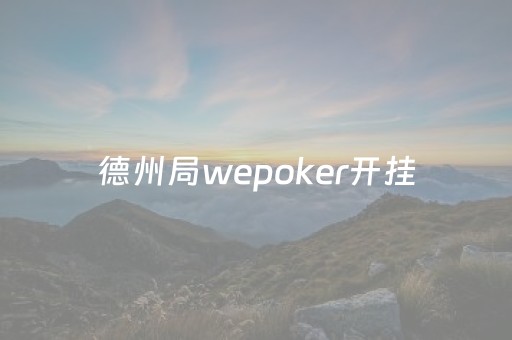 德州局wepoker开挂（wepoker德州透视）