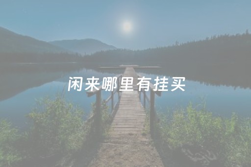 闲来哪里有挂买（闲来哪里有挂吗）