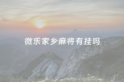 微乐家乡麻将有挂吗（微乐家乡麻将免费开挂）