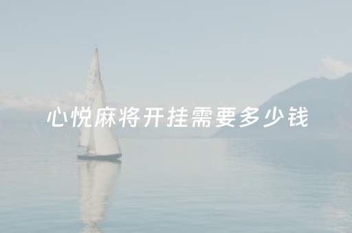 心悦麻将开挂需要多少钱（心悦麻将开挂神器）