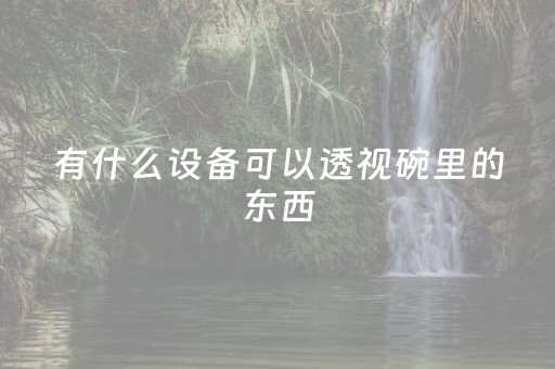 有什么设备可以透视碗里的东西（有什么东西可以透视陶瓷碗）