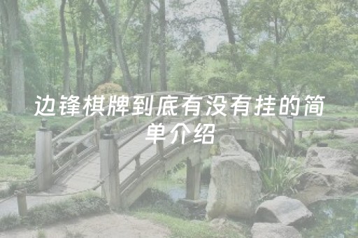 边锋棋牌到底有没有挂的简单介绍（边锋麻将有挂吗）