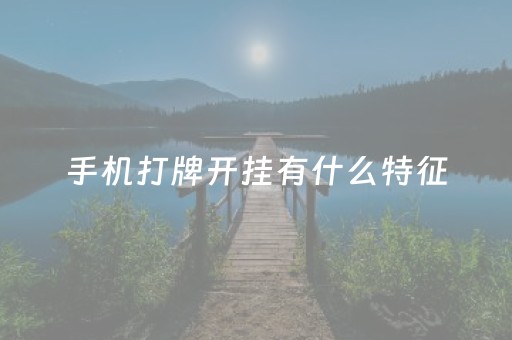 手机打牌开挂有什么特征（手机打牌开挂犯法吗）