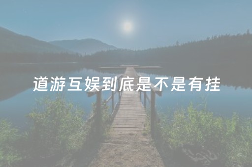 道游互娱到底是不是有挂（道游互娱到底是不是有挂机的）