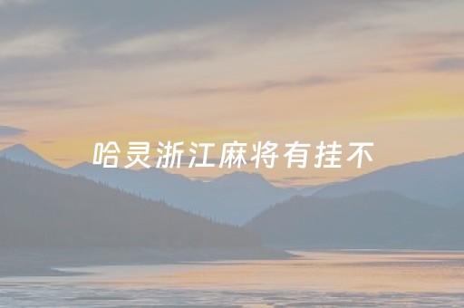 哈灵浙江麻将有挂不（哈灵浙江麻将有挂吗）