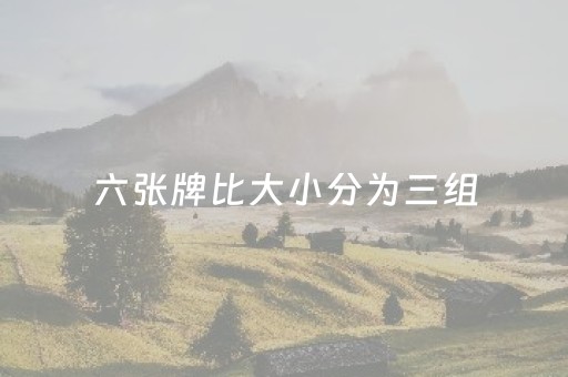 六张牌比大小分为三组（发六张牌比三次大小）