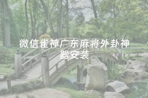 微信雀神广东麻将外卦神器安装（微信雀神广东麻将有挂吗挂是什么意思）