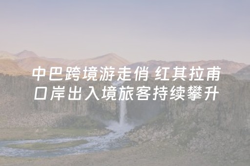 中巴跨境游走俏 红其拉甫口岸出入境旅客持续攀升