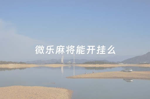 微乐麻将能开挂么（微乐麻将可以开挂?）