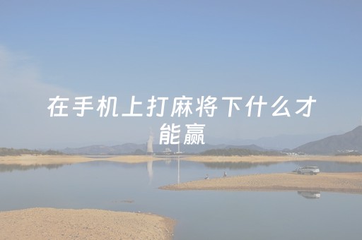 在手机上打麻将下什么才能赢（在手机上打麻将下什么才能赢到钱）