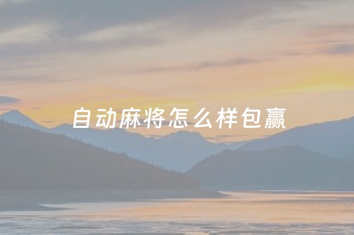 自动麻将怎么样包赢（自动麻将怎么出牌）