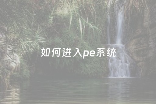 如何进入pe系统（戴尔如何进入pe系统）