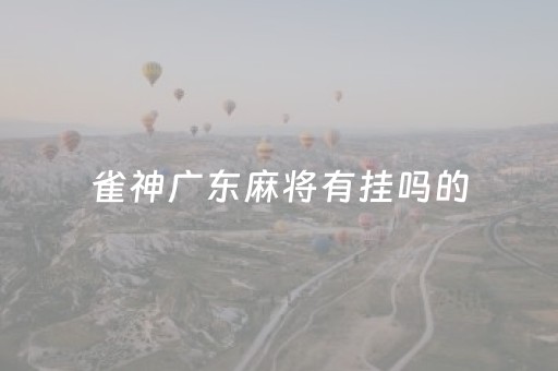 雀神广东麻将有挂吗的（雀神广东麻将有挂吗知道）