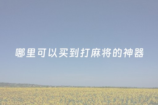 哪里可以买到打麻将的神器（哪里有麻将买）