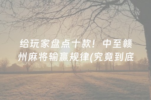 给玩家盘点十款！中至赣州麻将输赢规律(究竟到底有挂吗)