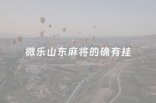 微乐山东麻将的确有挂（微乐山东麻将有没有挂）