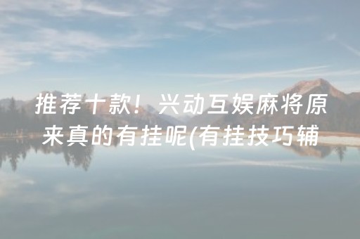 推荐十款！兴动互娱麻将原来真的有挂呢(有挂技巧辅助器)