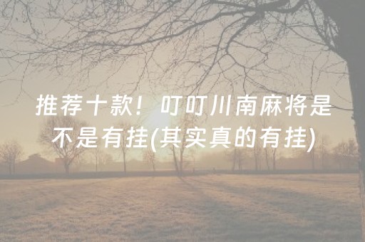 推荐十款！叮叮川南麻将是不是有挂(其实真的有挂)