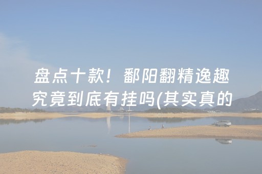 盘点十款！鄱阳翻精逸趣究竟到底有挂吗(其实真的确实有挂)