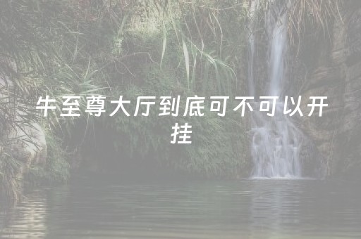 牛至尊大厅到底可不可以开挂（牛至尊可以开挂吗）