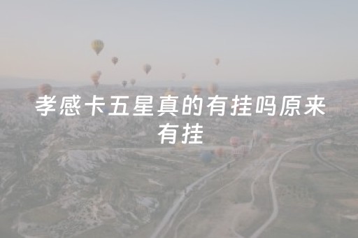 孝感卡五星真的有挂吗原来有挂（孝感卡五星游戏规则）