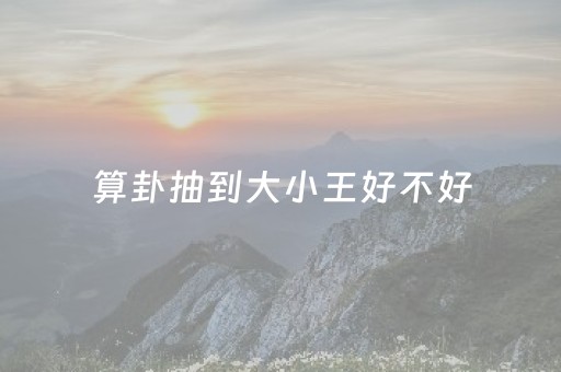 算卦抽到大小王好不好（算卦抽到大小王好不好呢）