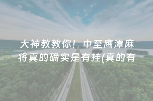 大神教教你！中至鹰潭麻将真的确实是有挂(真的有挂)