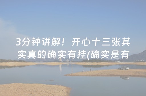 3分钟讲解！开心十三张其实真的确实有挂(确实是有挂)