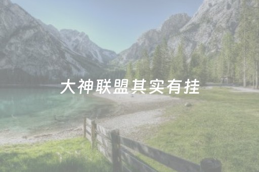大神联盟其实有挂（大神联盟上下分房卡）