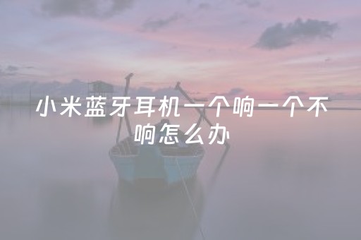 小米蓝牙耳机一个响一个不响怎么办（小米蓝牙耳机怎么恢复双耳模式）