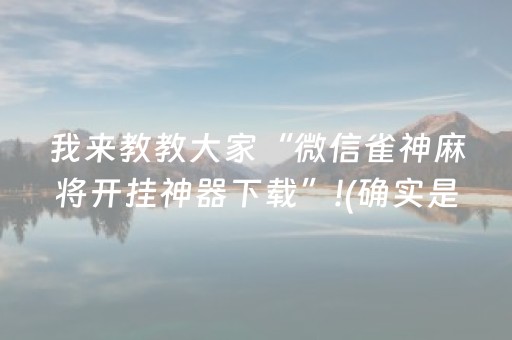 我来教教大家“微信雀神麻将开挂神器下载”!(确实是有挂)-知乎
