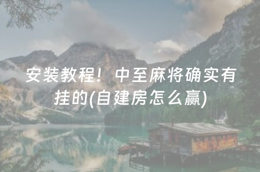 安装教程！中至麻将确实有挂的(自建房怎么赢)
