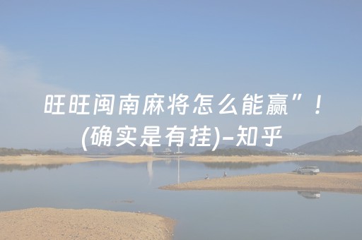 旺旺闽南麻将怎么能赢”!(确实是有挂)-知乎