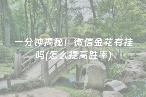 一分钟揭秘！微信金花有挂吗(怎么提高胜率)