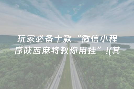 玩家必备十款“微信小程序陕西麻将教你用挂”!(其实确实有挂)-知乎
