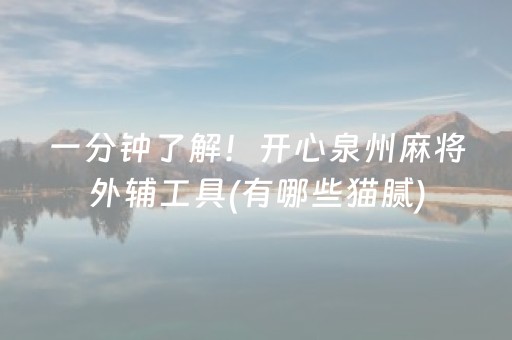 一分钟了解！开心泉州麻将外辅工具(有哪些猫腻)