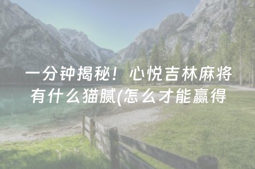 一分钟揭秘！心悦吉林麻将有什么猫腻(怎么才能赢得多)
