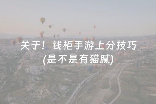 关于！钱柜手游上分技巧(是不是有猫腻)
