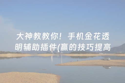 大神教教你！手机金花透明辅助插件(赢的技巧提高胜率)