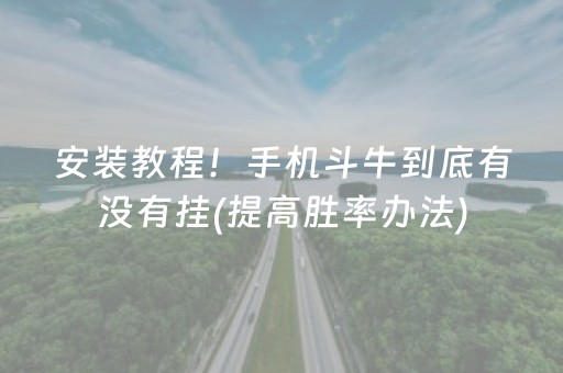 安装教程！手机斗牛到底有没有挂(提高胜率办法)