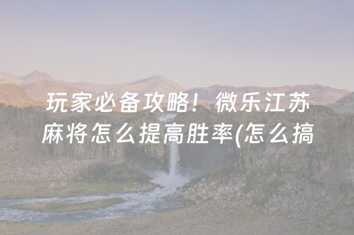 玩家必备攻略！微乐江苏麻将怎么提高胜率(怎么搞提高胜率)