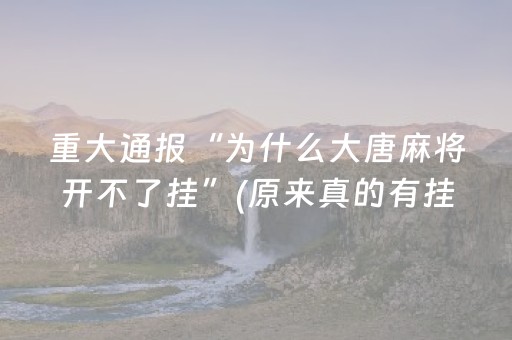 重大通报“为什么大唐麻将开不了挂”(原来真的有挂)-知乎