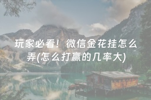 玩家必看！微信金花挂怎么弄(怎么打赢的几率大)