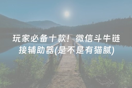 玩家必备十款！微信斗牛链接辅助器(是不是有猫腻)