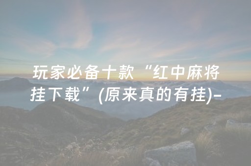 玩家必备十款“红中麻将挂下载”(原来真的有挂)-知乎
