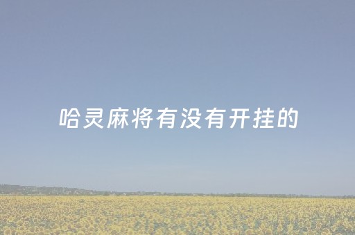 哈灵麻将有没有开挂的（哈灵麻将开挂工具）