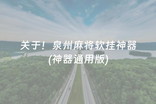 关于！泉州麻将软挂神器(神器通用版)