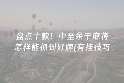 盘点十款！中至余干麻将怎样能抓到好牌(有挂技巧辅助器)