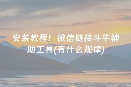 安装教程！微信链接斗牛辅助工具(有什么规律)